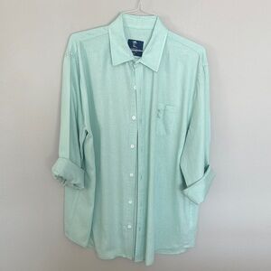 Men's Pastel Green Button-Down Shirt